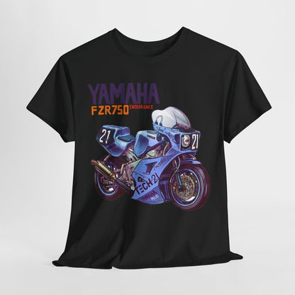 Vibrant Yamaha FZR750 Motorcycle T-Shirt: Bold Design & Endurance Style!