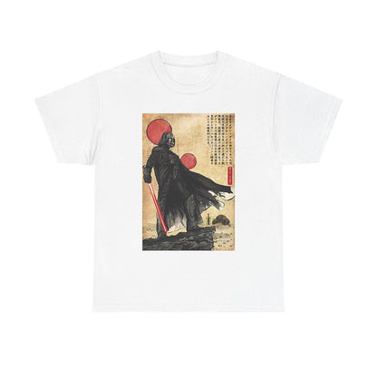 Epic Star Wars T-Shirt: Darth Vader Ukiyo-e Style with Red Suns & Lightsaber Art