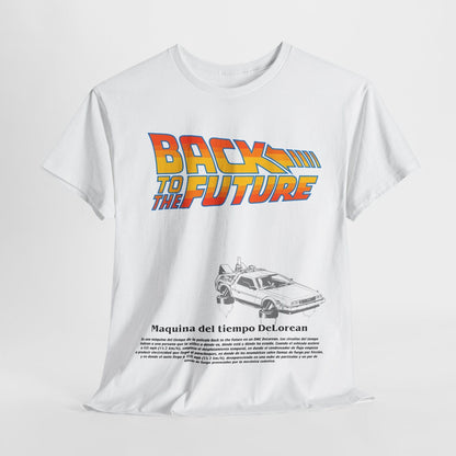 Epic Back to the Future DeLorean T-Shirt: Time Machine with Flames Design