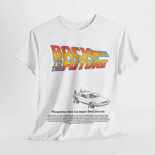 Epic Back to the Future DeLorean T-Shirt: Time Machine with Flames Design