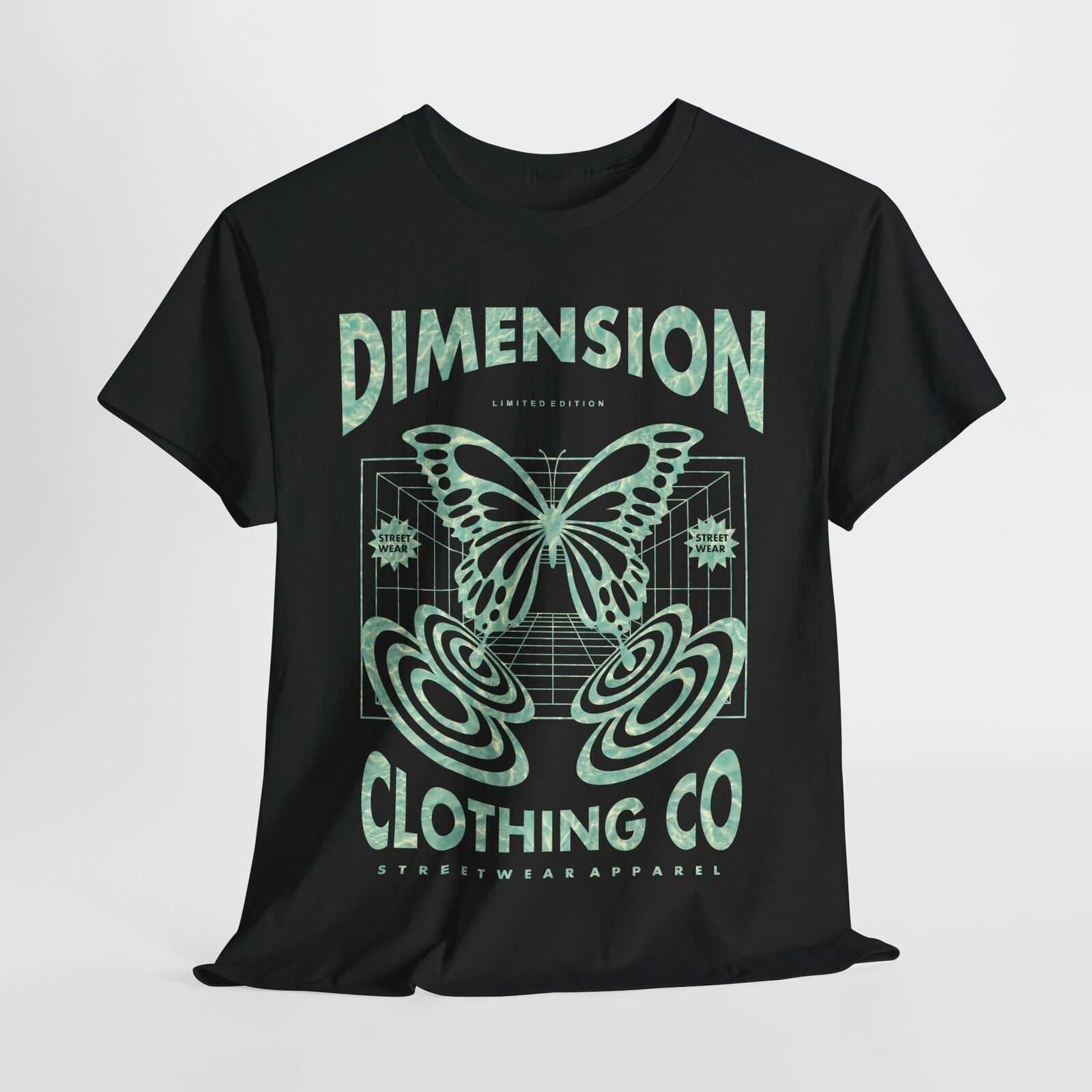 Limited Edition Light Teal Green Butterfly T-Shirt - 90s Inspired Streetwear
