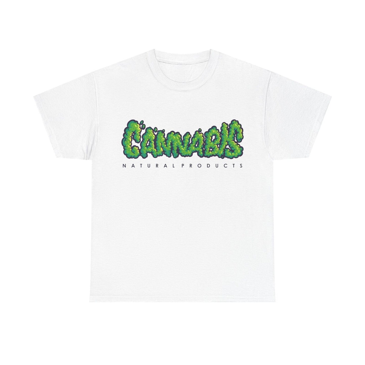 Stylish Men's T-Shirt Featuring Trendy CANNABIS Natural Products Logo Design