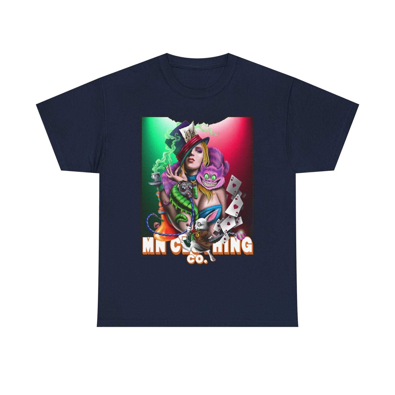 Whimsical Men's T-Shirt. Alice in Wonderland Art Design, Bold Style Urban Street