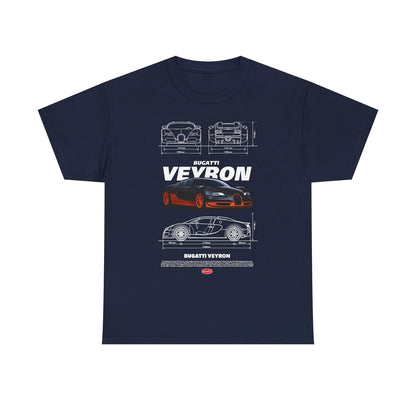 Rev Up Your Style: Bugatti Veyron Detailed Design T-Shirt for Car Enthusiasts!