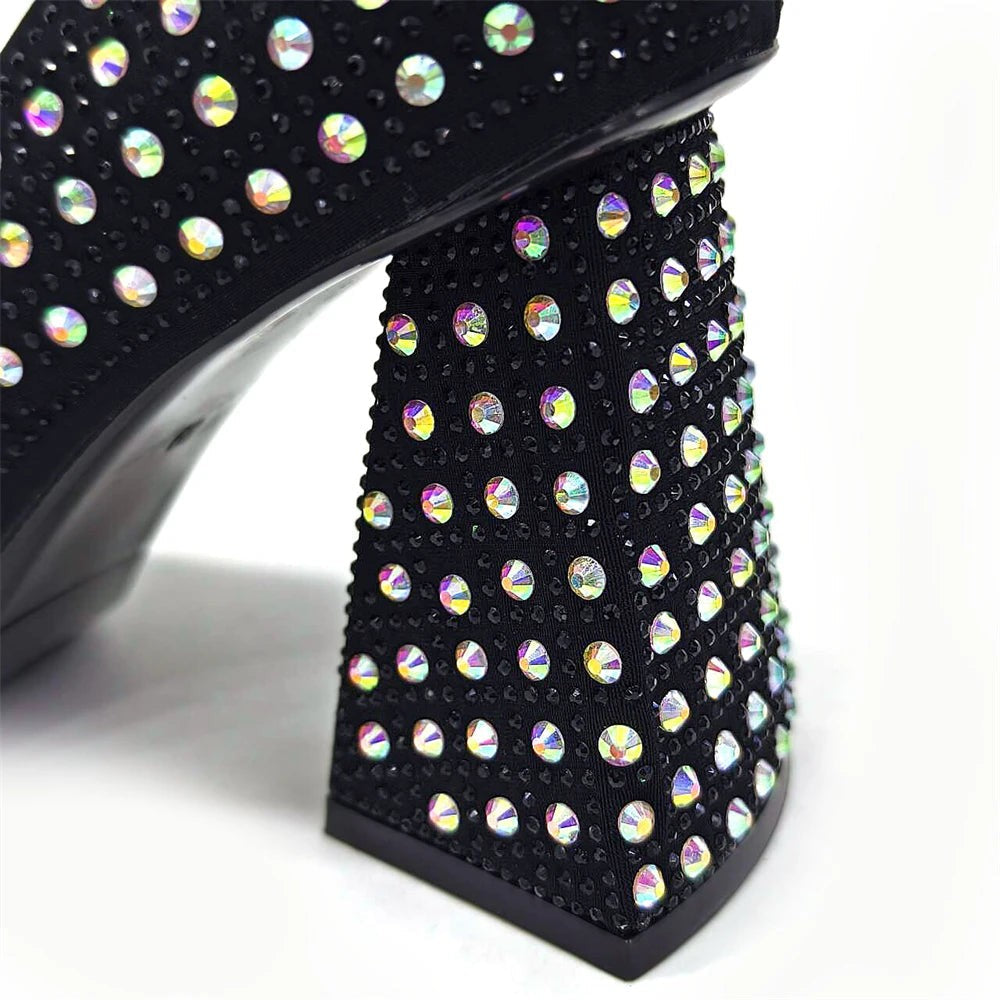 Elegant luxury women's yellow rhinestone pointed toe slingback pump, designed for parties and weddings, showcasing exquisite craftsmanship.