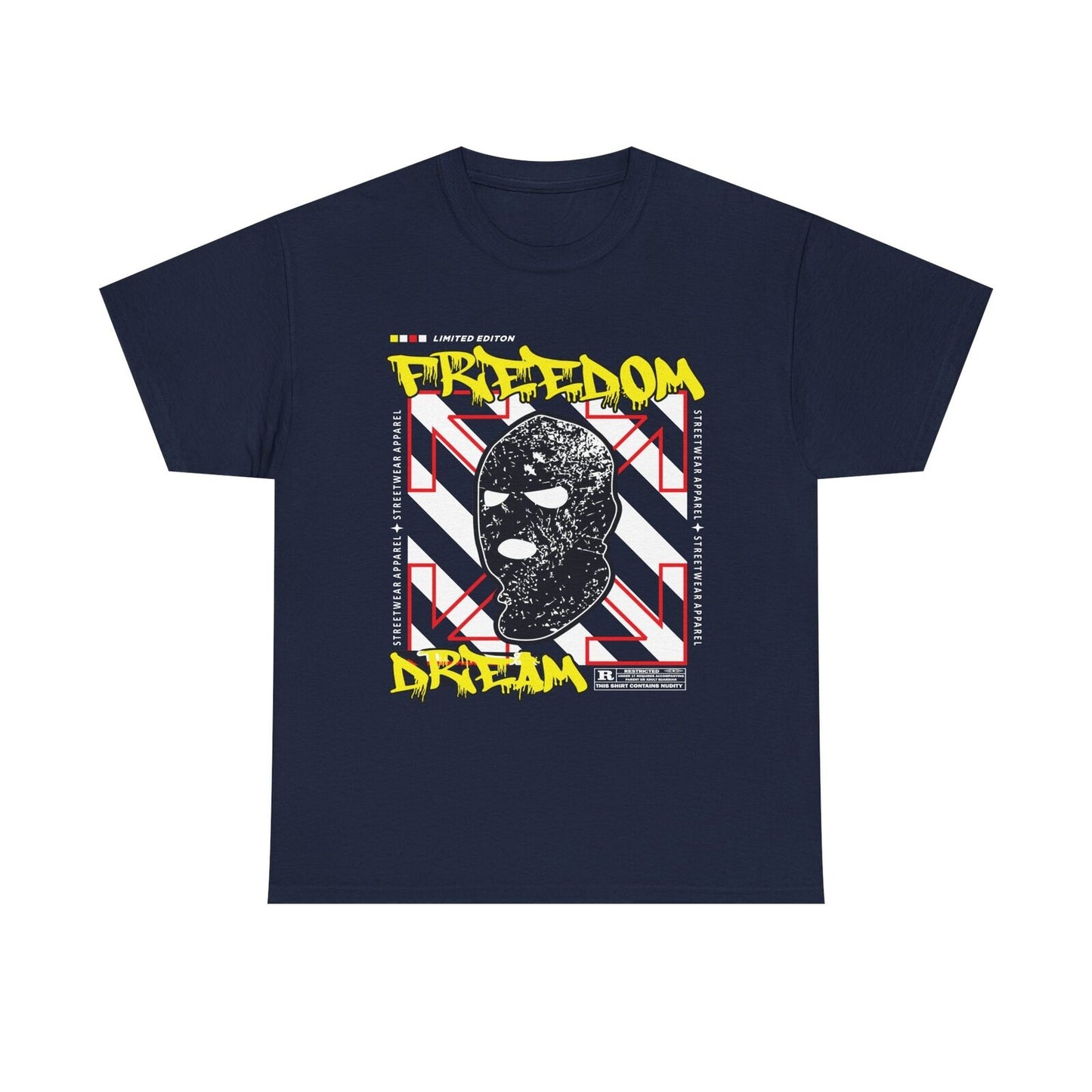 Bold Streetwear T-Shirt - Graffiti Style FREEDOM DREAM Graphic Limited Edition