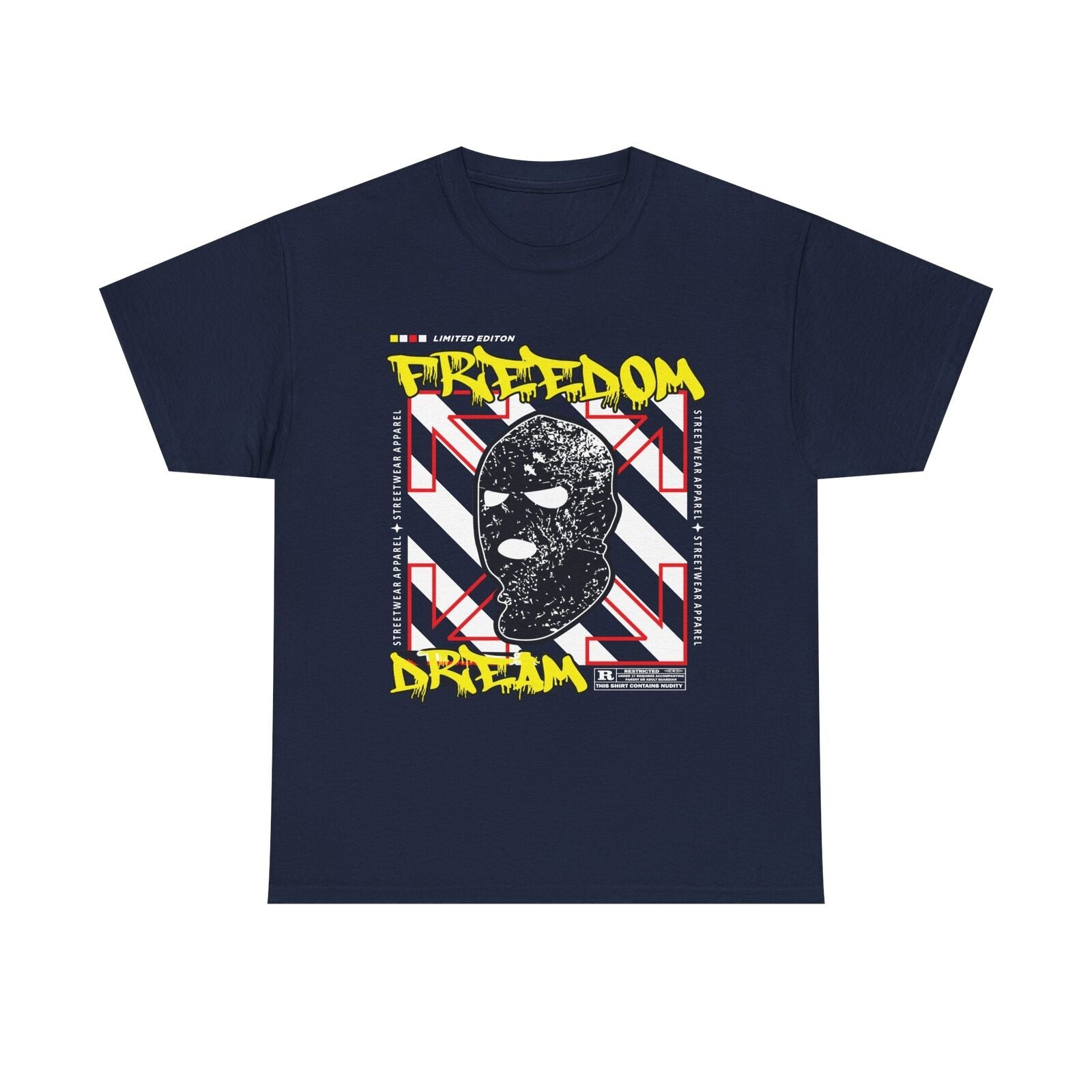 Bold Streetwear T-Shirt - Graffiti Style FREEDOM DREAM Graphic Limited Edition