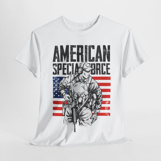 American Special Forces Men's T-Shirt with Bold Tactical Graphic Vintage Design