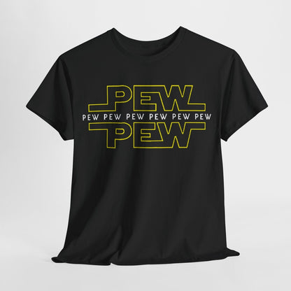 Funny Unisex T-Shirt for Men & Women with Stylish Star Wars "PEW" Logo Design