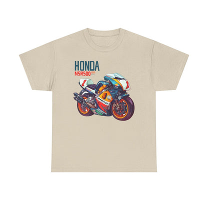 Vibrant Honda NSR500 Motorcycle T-Shirt - Racer Design, 1995 Doohan Style!