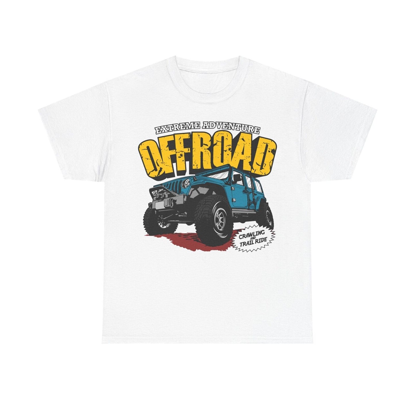 Extreme Adventure Off-Road Men's T-Shirt: Teal Jeep Wrangler Graphic Design Tee