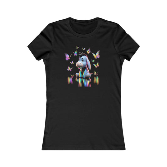 Iridescent Magic Eeyore  Women's  Cotton T Shirt Tee.