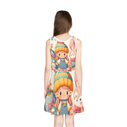 Adjustable waistband detail of the Liliana Stardust Toddler's Skirt by Dazzling Dreams Studio, offering comfort and style, suitable for every little girl's wardrobe.