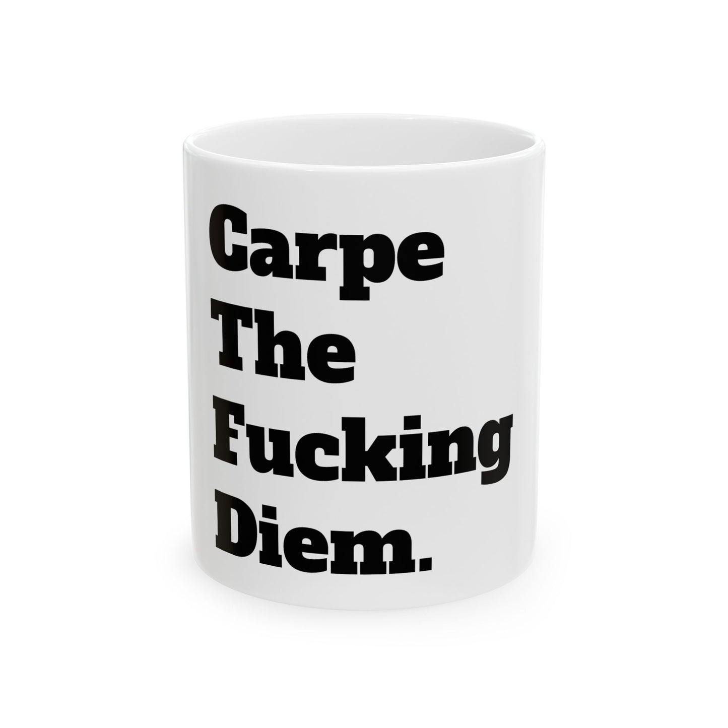 Inappropriate Slogan Ceramic Mug showcasing a cheeky text design, perfect for adult humour lovers, ideal for office pranks or a quirky gift.