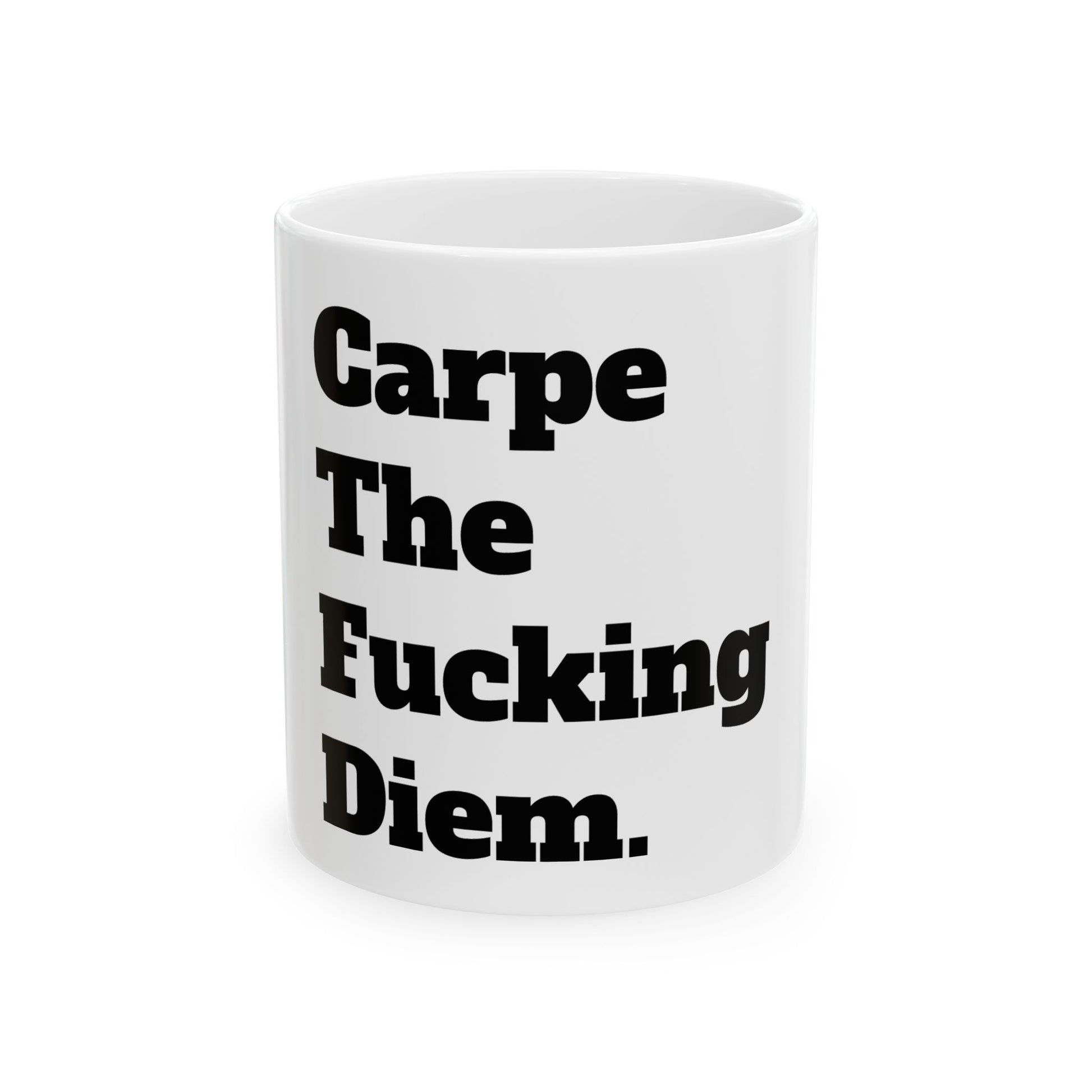 Inappropriate Slogan Ceramic Mug showcasing a cheeky text design, perfect for adult humour lovers, ideal for office pranks or a quirky gift.
