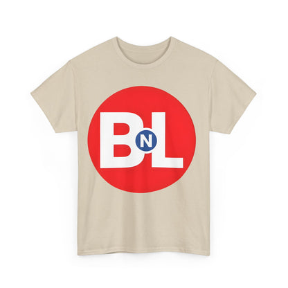 Unisex Wall-E Logo Graphic Tee showcasing a vibrant red circular logo design with bold lettering, perfect for nostalgic casual wear and stylishly elevating any wardrobe.