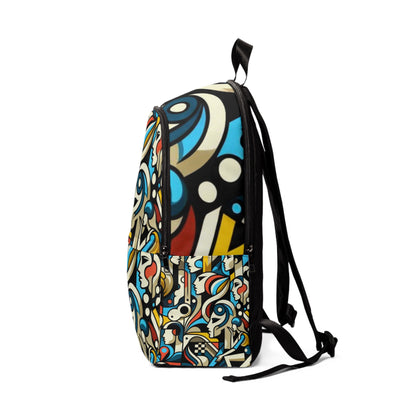 Dynamic Cartoon-Inspired Backpack by Dazzling Dreams Studio featuring a vibrant comic motif and modern design, perfect for stylish, artistic individuals.