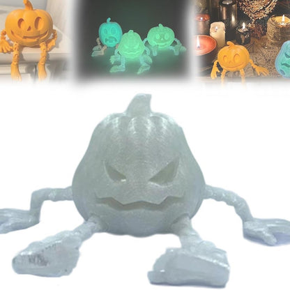 Halloween 3D Printing Pumpkin Decorations showcasing a glowing effect with translucent pumpkins, creating a magical ambience for luxury Halloween celebrations.