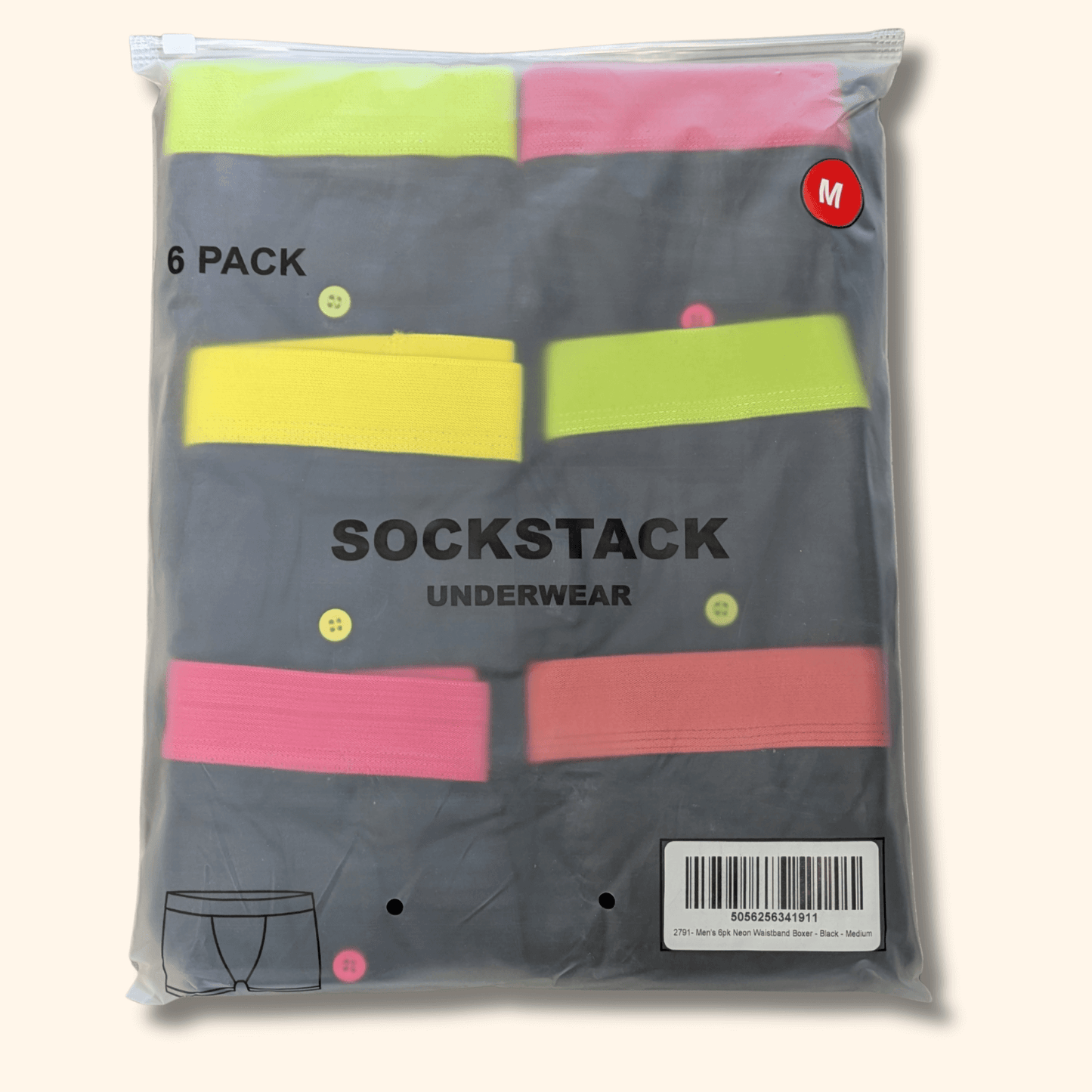 6 pack classic menswear black cotton blend boxer shorts b...
