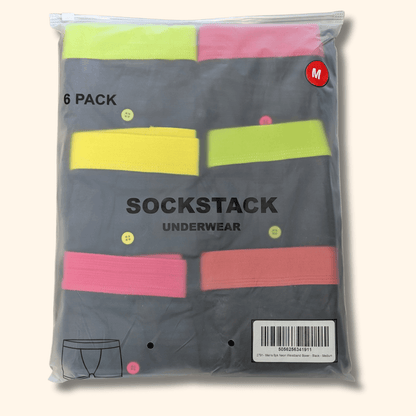 6 pack classic menswear black cotton blend boxer shorts b...