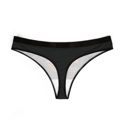 Sleek black thong panty with minimalist design, ideal for seamless comfort and style, perfect for modern lingerie collections.