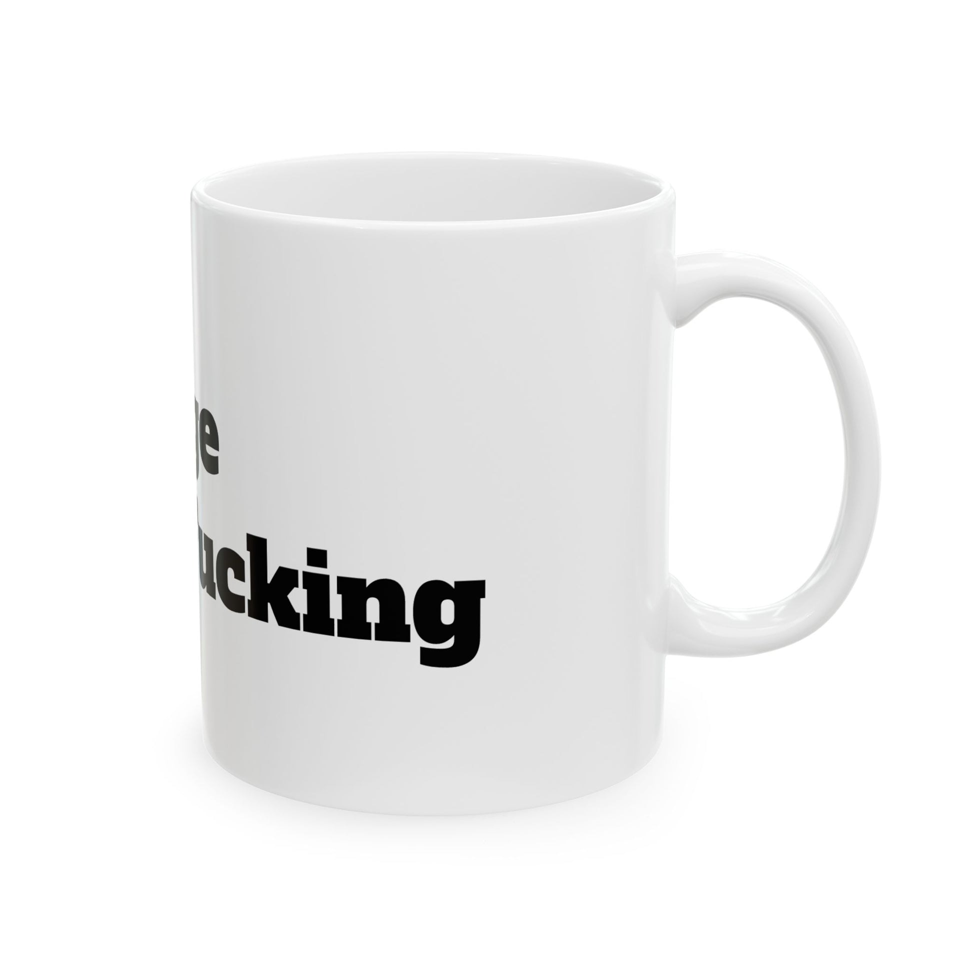 Funny Office Mug with adult humour slogan, ideal for gifting on birthdays or as a Secret Santa surprise.