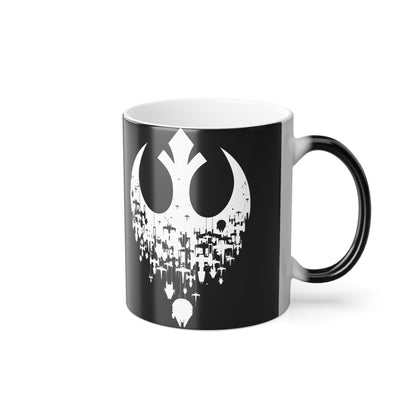 Refined perspective of the Star Wars Rebels Colour Morphing Mug 11oz, showcasing the elegant design and heat-responsive art, perfect for luxury sipping.