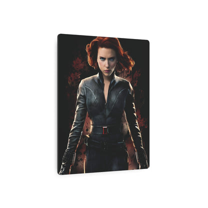 Elegant display of the Marvel Black Widow Metal Art Poster, focusing on its captivating design and quality materials, perfect for elevating any room.