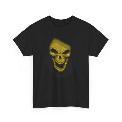 Skeletor He Man Unisex Mens Womens Graphic Funny T Shirt Tee Urban in black, showcasing a unique skull design with intense detail and vibrant colours.