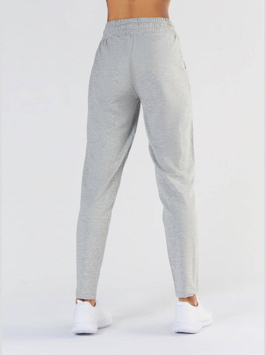 Close-up of luxurious Tencel sweatpants for women, showcasing the soft fabric texture and adjustable draw-cord waistband, ideal for combining comfort with chic sustainability.