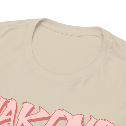 Close-up view of the neckline of the Makomo Anime T-shirt, highlighting the soft premium fabric and eye-catching artwork, designed for comfort and elegance.