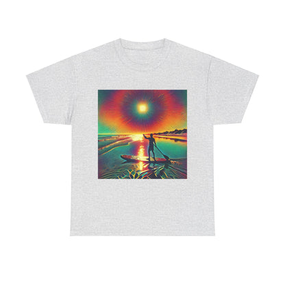 Delightful Paddle Board Adventure T-Shirt designed by Dazzling Dreams Studio, perfect for water sports enthusiasts, showcasing a stylish paddleboarding graphic.