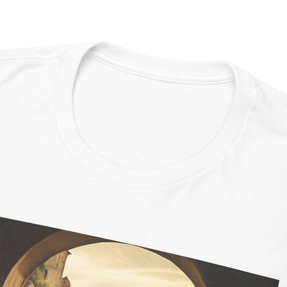 Close-up of the high-quality fabric and round neckline of the Star Wars Darth Vader t-shirt, emphasizing its luxurious comfort and style.