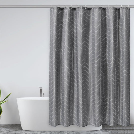 Lkw Ogechi 180x200 CM Polyester Shower Curtains Arrowhead, Grey Quick-Drying Bathroom Curtain, 200 CM Drop Waterproof Weighted Wet Room Shower