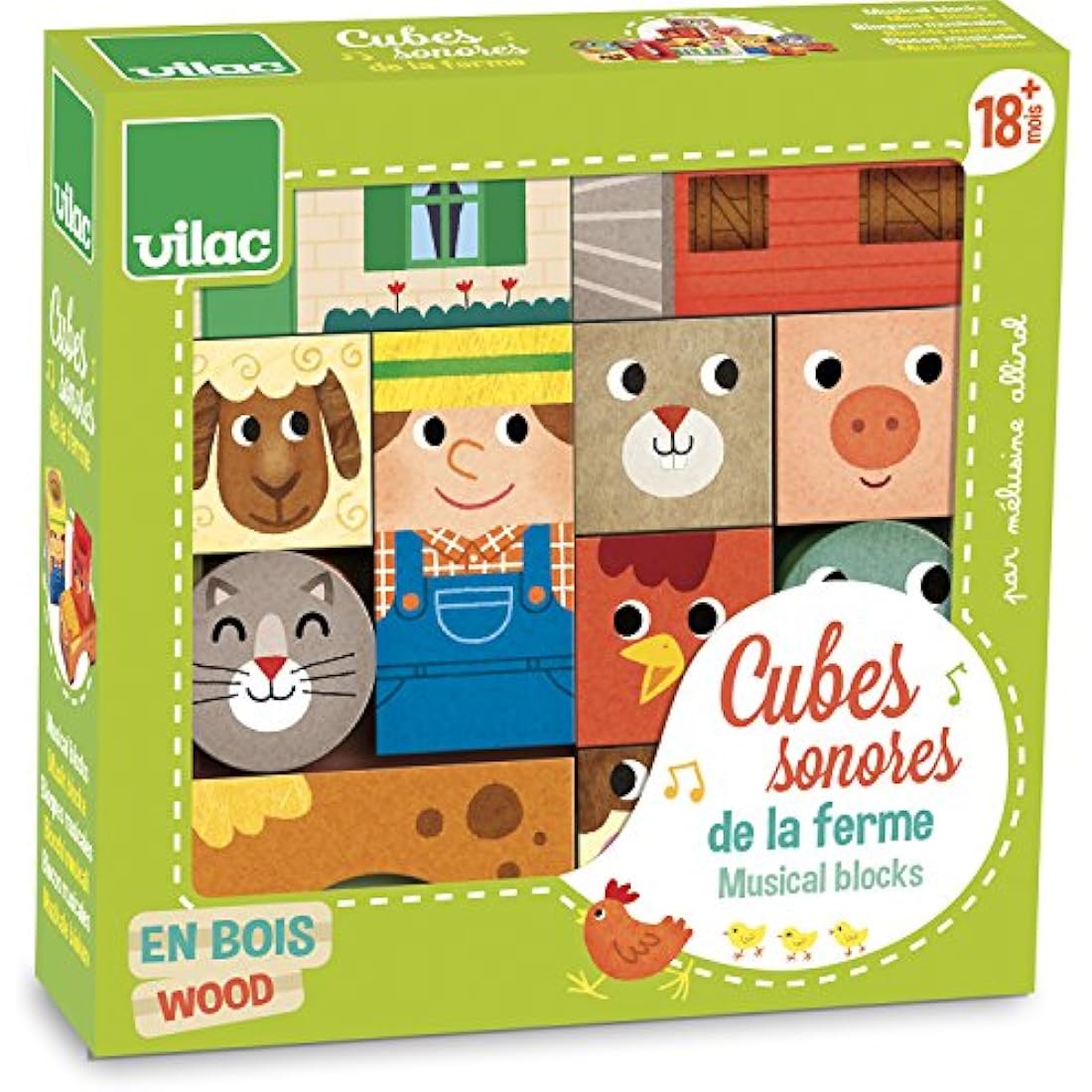Vilac Vilac2102 Farm Musical Blocks