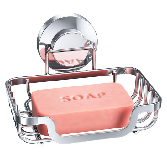 TAILI Soap Dish for Shower, Max Hold 5 KG Suction Soap Holder for Bathroom, Bathtub, Wall Mounted, Waterproof, Drill-Free, Removable Metal Shower