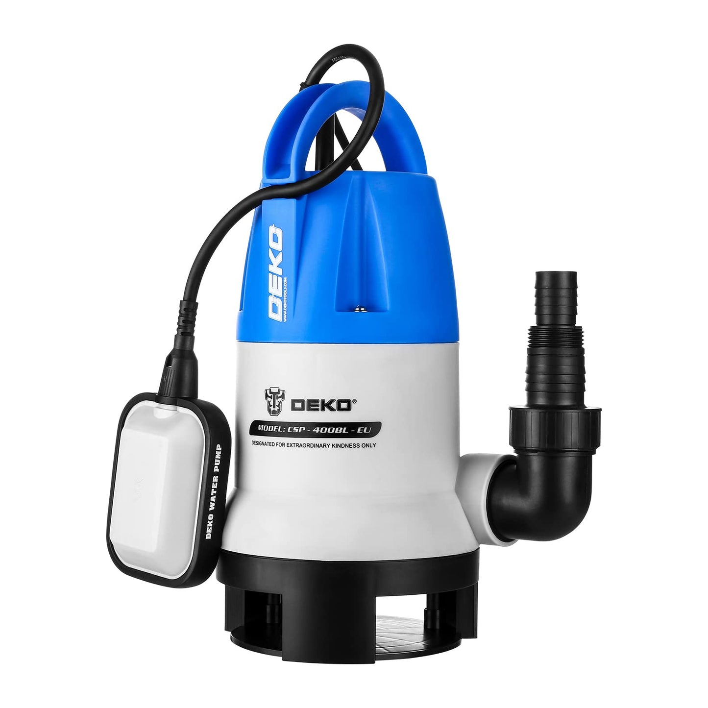 Water Pump: DEKO Submersible Water Pump 400W 8000L/H, Portable Water Sump Pump to Empty Pool, Water Drainage Pump for Clean and Dirty Water for Garden