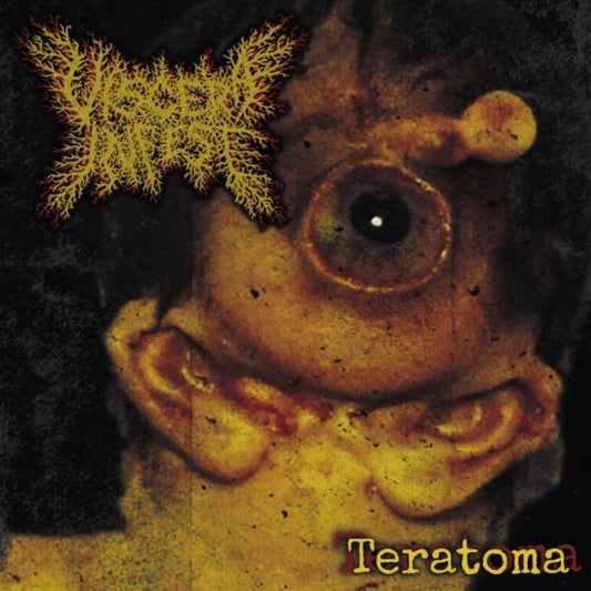 Officially licensed Viscera Infest Teratoma CD by Rancid Offal Records, featuring intricately themed cover art representing the death metal genre, perfect for collectors and audiophiles.