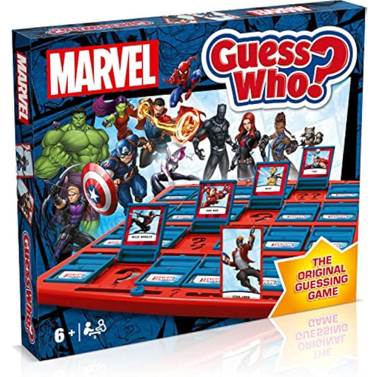 Winning Moves Marvel Guess Who? Board Game, The Avengers, Guardians of the Galaxy and Wakanda forces are included from Hulk, Iron Man, Black Widow, Black Panther, Rocket, great gift for ages 6 plus
