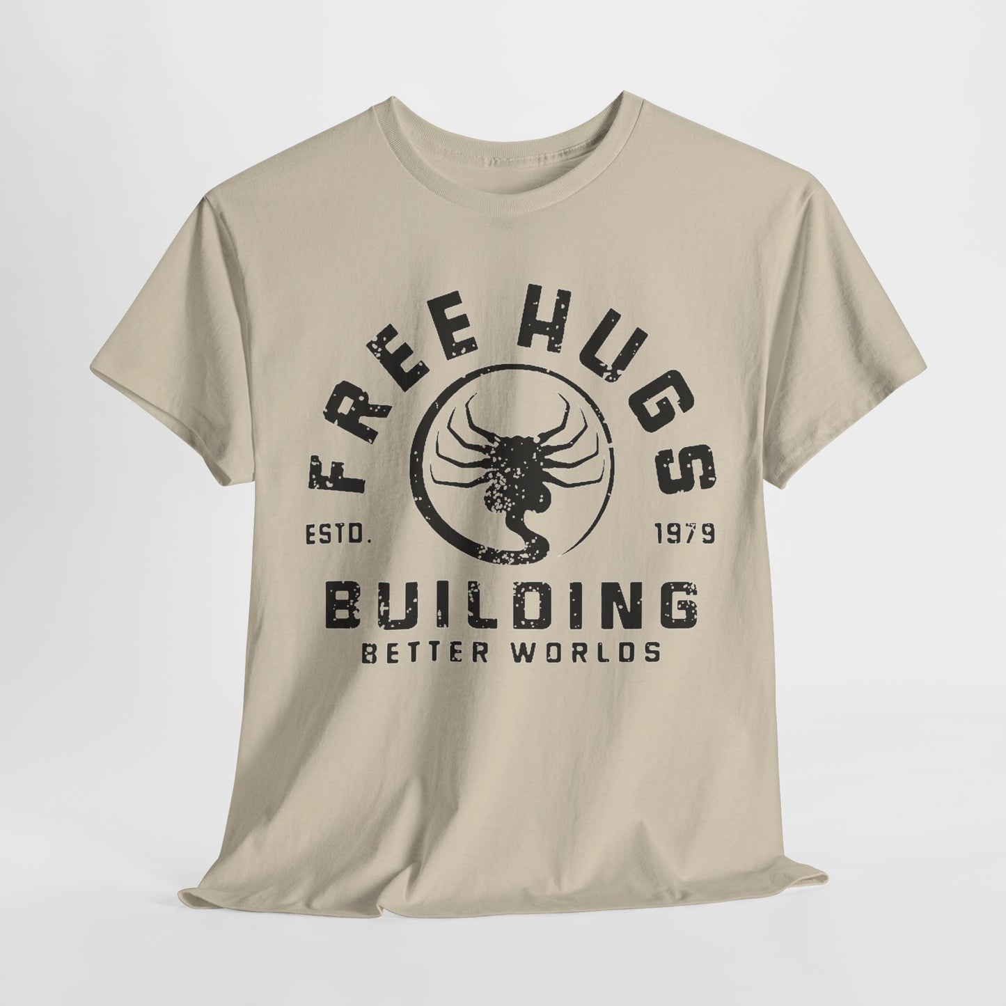 MENS Funny T Shirt ALIEN Xenomorph EMBRYO FREE HUGS Logo DESIGN TEE Urban Street