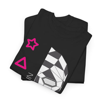 Squid Game Unisex Men’s Women’s Graphic Cotton Funny T Shirt featuring geometric shapes and minimalist design, perfect for urban fashion enthusiasts.