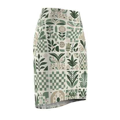 Model wearing the Evelyn Atelier Pencil Skirt styled with a fitted top and heels, exemplifying sophisticated fashion by Dazzling Dreams Studio.