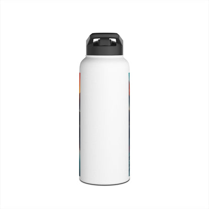 Sophisticated Fantasy Paddleboarding Stainless Steel Water Bottle with an eye-catching multicoloured design, perfect for hydration during outdoor adventures.