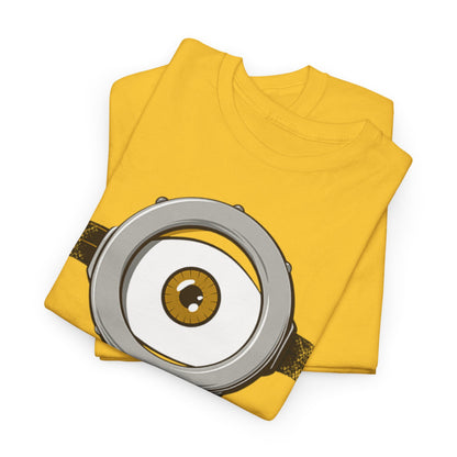 Minion Stuart Unisex Men´s Women´s Graphic T Shirt Tee folded neatly to showcase the vibrant yellow fabric and the amusing cartoon design of Stuart, the lovable Minion. This funny T Shirt is a must-have for anyone looking to add a touch of whimsy to their wardrobe.