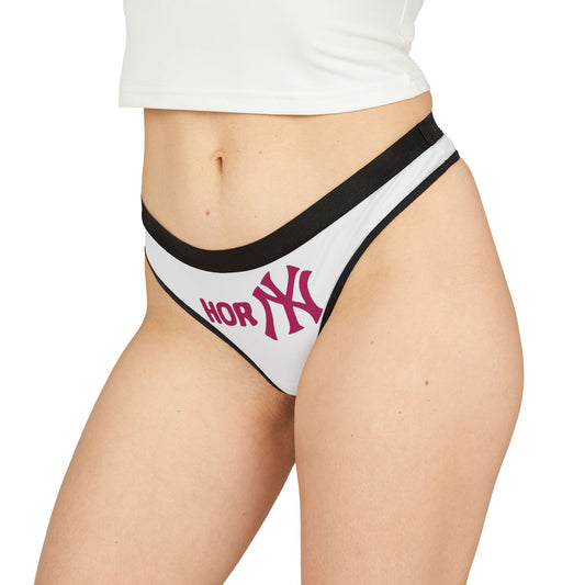 WOMEN'S NAUGHTY THONG PANTIES - CHEEKY, SEXY DESIGN WITH "HORNY" GRAPHICS!