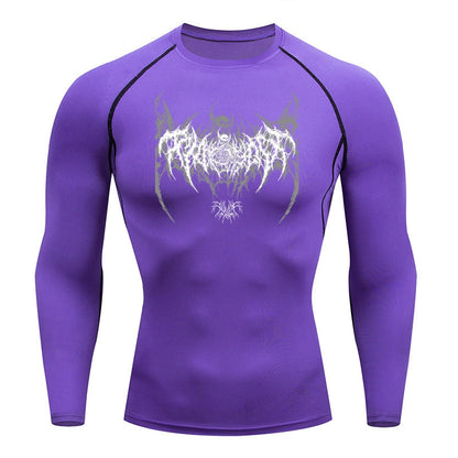 Luxurious bright green compression shirt featuring contemporary prints, an ideal addition to your fitness gear.