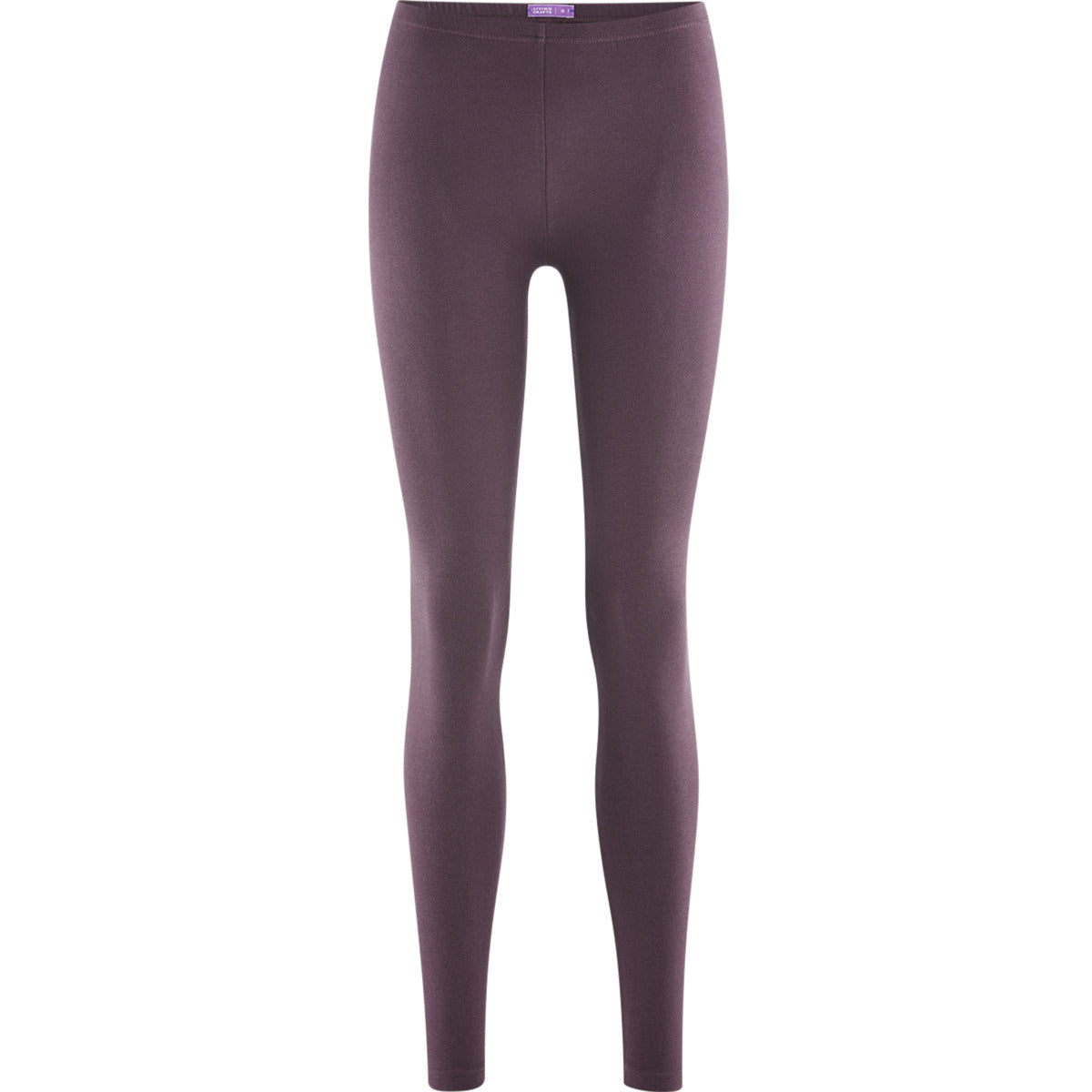 High-rise organic cotton stretch leggings for women with a slim fit, showcasing breathable fabric and elegant design, perfect for layering under tops.