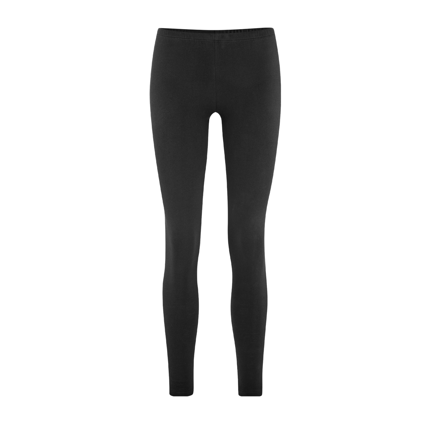 Luxurious organic cotton stretch fleece leggings for women, showcasing a high-rise and slim fit for ultimate comfort.