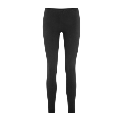 Luxurious organic cotton stretch fleece leggings for women, showcasing a high-rise and slim fit for ultimate comfort.