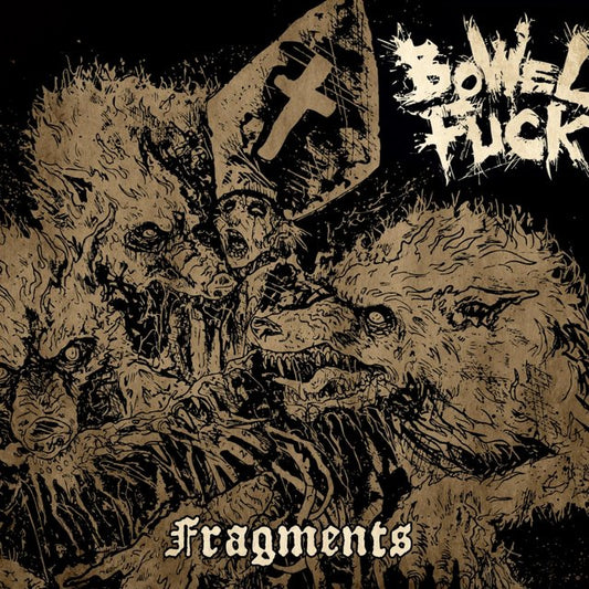 Officially licensed digipak of 'Bowel Fuck - Fragments', released by Rancid Offal Records, showcasing a luxurious design and representing the Goregrind genre.